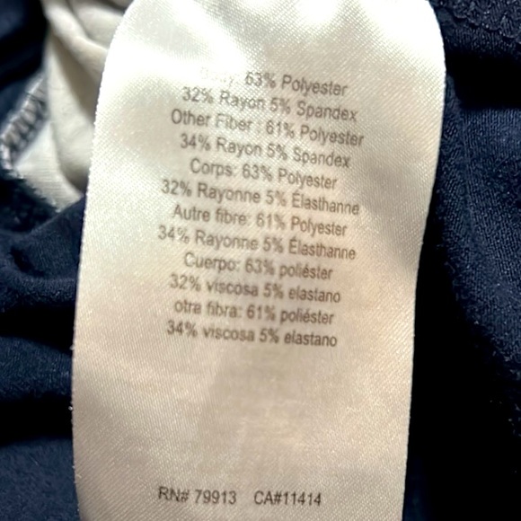 Motherhood Maternity Nursing Tulip Layer Tunic Top Navy & Heathered Gray SZ XL - Picture 6 of 7